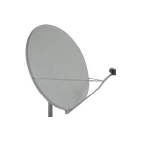 Parabole en aluminium OFFSET Ø 150 cm (155 x 166 cm) monture AZ/EL - Gris clair - Gibertini