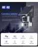 Caméra Surveillance Sécurité Solaire Sans fil Extérieure 4K 8MP 4G 360° Double Objectif Zoom Optique 10X Détection mouvement