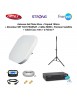Antenne Sat Plate 40cm  Trépied 180cm  Décodeur SRT 7407 FRANSAT + Câble HDMI + Pointeur Satellite + Câble Coax 10m + 2 Fiches F