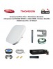Antenne Sat Plate 40cm + Kit fixation + Récepteur Sat THS806 TNTSAT + Câble HDMI + Pointeur + Câble Coax 25m + 2 Fiches F