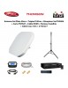 Antenne Sat Plate 40cm + Trépied 180cm + Récepteur THS806 TNTSAT + Câble HDMI + Pointeur + Câble Coax 10m + 2 Fiches F