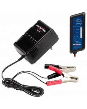 Chargeur automatique pour batteries au plomb 2-24A 2V 6V 12V 24V + pinces crocodile + Testeur de batterie de voiture