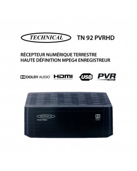 Récepteur Numérique Terrestre Full HD Mpeg4 Enregistreur Technical TN 92 PVRHD