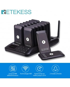 Bipeur Retekess TD157 - Restaurant Bar Fast Food Truck 16 Téléavertisseurs