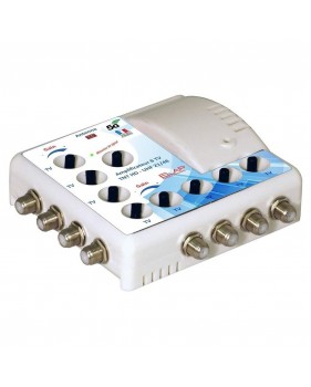 Amplificateur Distributeur d’Intérieur 8 sorties TV TNT UHF Elap 372018 - Gain 19dB