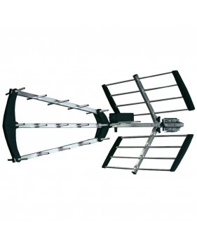 Antenne TV TNT HD UHF Trinappe Passive CLEVER - Filtre 5G LTE 700 MHz - Gain 20 dBi, Bande de fréquence 470/790 MHz, 470/700 MHz