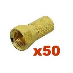 Fiche F haute de gamme doré - 7 mm sans joint torique - colisage 50 pièces