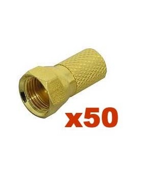 Fiche F haute de gamme doré - 7 mm sans joint torique - colisage 50 pièces