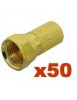 Fiche F haute de gamme doré - 7 mm sans joint torique - colisage 50 pièces