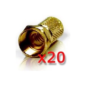 Fiche F haute de gamme doré - 7 mm sans joint torique - colisage 20 pièces