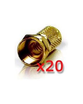 Fiche F haute de gamme doré - 7 mm sans joint torique - colisage 20 pièces