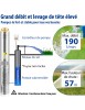 Pompe Immergée pour Puits 190 L /min 57 m Pompe à Eau pour Puits Profond en Acier Inox, Électrique 1100 W Submersible Automatiqu
