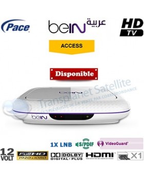 Récepteur Pace DZS3000NBS avec abonnement beIN Arabia - Access package - 12 mois via ES’HAILSAT 25.5° E / Nilesat 7° W