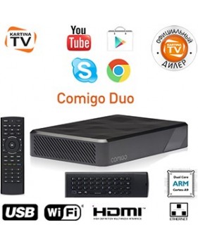 Abonnement Russe Kartina TV Premium + Comigo DUO  HD IPTV - LAN/WLAN WiFi - 12 mois + 1 mois offert