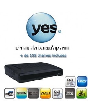 Abonnement Yes TV Israël complet HD plus de 155 chaines- 12 mois via Amos 2/3 - 4.0° W + Terminal numérique HD