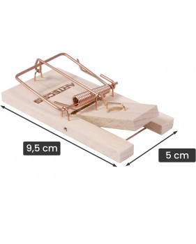 Piège à Souris en Bois Réutilisables: Pour éliminer les intrus un par un, efficacement et Sans Effort/Taille 9.5x5x1.5cm, Poids