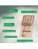 Piège à Souris en Bois Réutilisables: Pour éliminer les intrus un par un, efficacement et Sans Effort/Taille 9.5x5x1.5cm, Poids