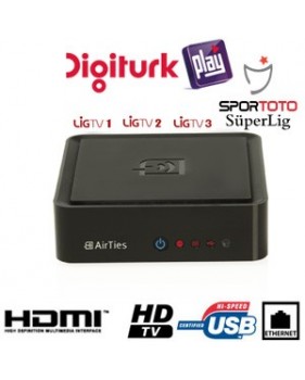 Abonnement IPTV Digiturk Play - Full sport - 12 mois + 2 Mois Offert  + Récepteur IPTV AIRTIES