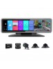 Dash Cam Android DVR 4G 360° Ecran Panoramique 12 Pouces Avec 4 caméras d'enregistrement WiFi GPS Bluetooth Voiture Rétroviseur
