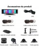 Dash Cam Android DVR 4G 360° Ecran Panoramique 12 Pouces Avec 4 caméras d'enregistrement WiFi GPS Bluetooth Voiture Rétroviseur