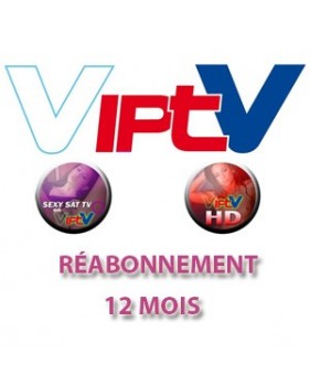 Réabonnement VIPTV - 40 chaînes Adultes -12 mois