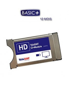 Abonnement TéléSAT Basic Plus - 80 Chaînes - 12 mois + Module CI Mediaguard