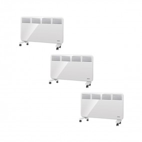 SUPRA Pack 3x Radiateurs mobiles à convection 2000W Écran numérique Programmateur