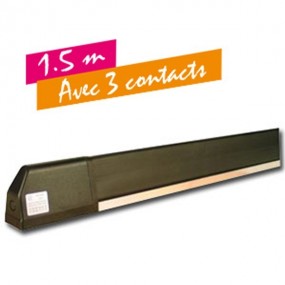 Tranche de sécurité homologuée, prémontée et redécoupable avec 3 contacts - 1.5 mètres TSCN150