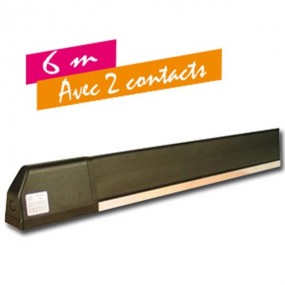 Tranche de sécurité homologuée, prémontée et redécoupable avec 2 contacts - 6 mètres TSC600