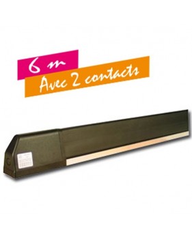 Tranche de sécurité homologuée, prémontée et redécoupable avec 2 contacts - 6 mètres TSC600