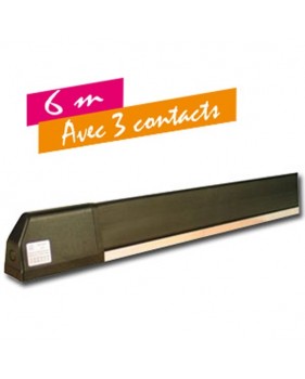 Tranche de sécurité homologuée, prémontée et redécoupable avec 3 contacts - 6 mètres TSCN600