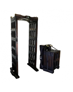 Portique de Détection de Métaux PS-980 Mobile et Autonome avec 6 Zones de Sensibilité et 3 Zones de Détection dépliable, autonom