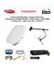 Antenne Sat Plate 40cm + Support de fenêtre + Récepteur Sat THS806 TNTSAT + Passe Fenêtre + Câble HDMI + Pointeur + Câble Coax 1