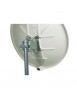 Kit Antenne Parabole 75 cm fibre + Support balcon Acier 1m pour dalle béton 50X50cm + LNB single + Câble coax 25m + 2 fiches F