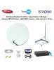 Kit Parabole 75cm fibre + Support Balcon + LNB Single + Décodeur SRT7407 Fransat + Câble HDMI + Pointeur + Câble Coax 25m + 2 fi