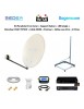Kit Parabole 65 cm Acier + Support Balcon + LNB single + Décodeur DS81 TNTSAT + Câble HDMI + Pointeur + Câble coax 25m + 2 fiche