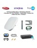 Antenne Sat Plate 40cm + Kit fixation cheminée + Décodeur SRT 7407 FRANSAT + Câble HDMI + Pointeur Sat + Câble Coax 25m + 2 Fich