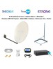 Kit Parabole 65cm Acier + Support Balcon + LNB Single + Décodeur SRT7407 Fransat + Câble HDMI + Pointeur + Câble Coax 25m + 2 fi