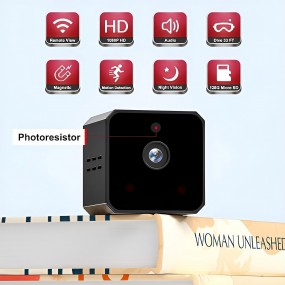 Mini caméra wifi cachée, sans fil, de surveillance HD, d'action sportive sans fil, détection de mouvement + Carte micro TF SD 12