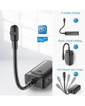 Caméra Wifi sans Fil HD, Objectif Réglable Push Photo, Grand Angle 90 °, en Alliage avec un tuyau métallique d'aluminium + Carte