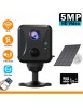 Mini caméra de sécurité solaire sans fil, caméra IP de surveillance avec panneau solaire, détection humaine, Wi-Fi, 5MP