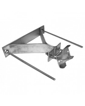 Fixation Murale en Y avec contre plaque acier galvanisé