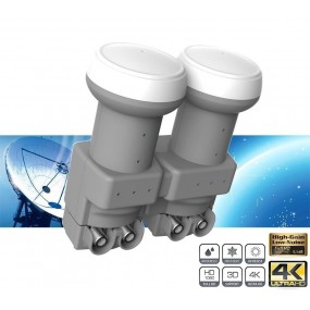 LNB numérique HD, multi-grade, bruit de téléviseur plat, 0,1 dB, récepteur de télévision par satellite universel double bande LN