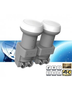 LNB numérique HD, multi-grade, bruit de téléviseur plat, 0,1 dB, récepteur de télévision par satellite universel double bande LN