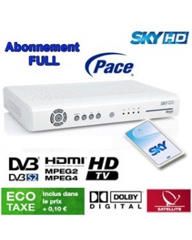 Abonnement Sky Italia HD Complet (Sky TV + Cinema + Calcio + Sport) 12 mois via Hotbird 13° E + Sky box HD