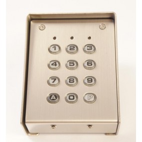 Clavier à code filaire SU2SAB avec touches ABS et boîtier inox en applique - 12/24V, 20 à 200 mA, IP65 - 60 codes