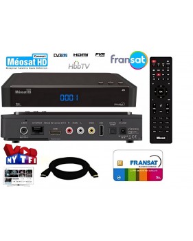 Récepteur satellite MEOSAT HD FRANSAT Connect Wifi intégré PVR USB HDMI
