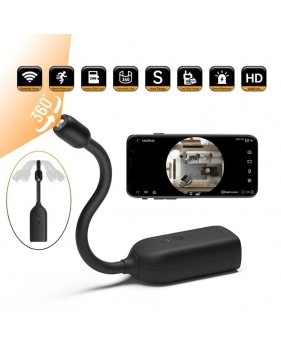 Mini caméra WiFi sans fil caméra de surveillance de sécurité réseau à 360 degrés Full HD 1080P IP + Carte micro SD TF 256 GB
