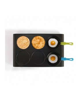 LIVOO DOM200 Set 3 en 1 – Mini Woks, Crêpière et Grill | Noir