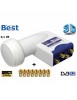 LNB Quad 0,1 dB Best Germany HG404 Universel HD 3D